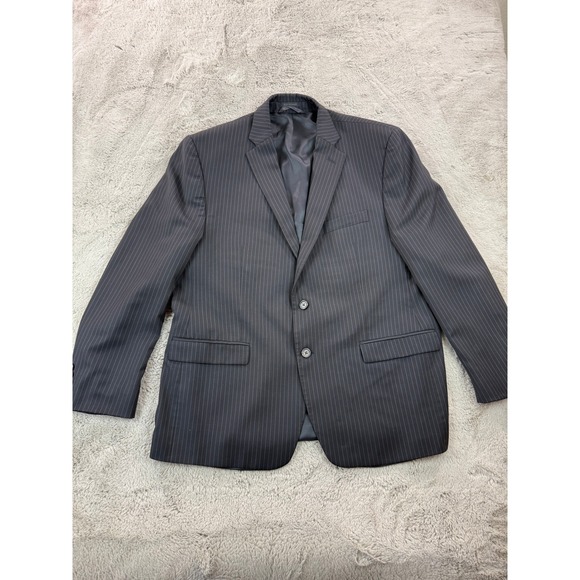Lauren Ralph Lauren Men's 48R Gray Pinstripe 100% Wool Blazer Jacket - Picture 1 of 10